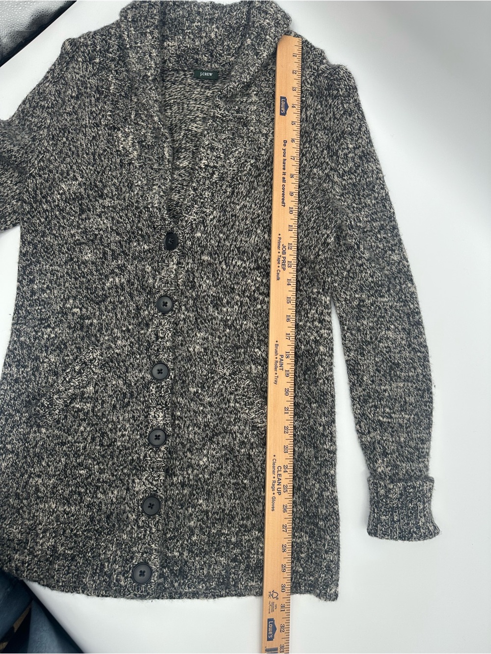 J.Crew Womens Y2K Marled Shawl Collar Cardigan Chunky Knit Preppy Grandpa 20270 - Picture 4 of 9
